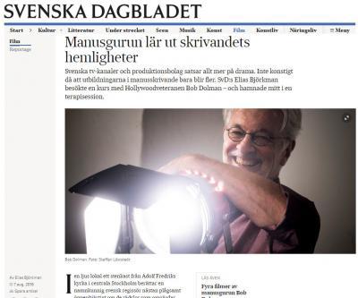 Artikel om Bob Dolman i Svenska Dagbladet